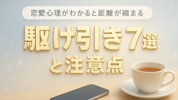 マッチングアプリの駆け引き7選！相手の心を掴む心理テクニックと注意点